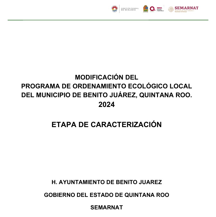Portada Caracterización